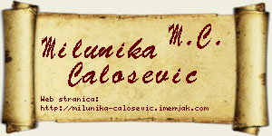 Milunika Čalošević vizit kartica